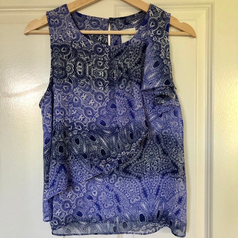 Anthropologie HD in Paris Paisley Ruffle Top